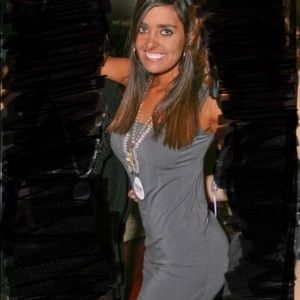 Short, low back dress